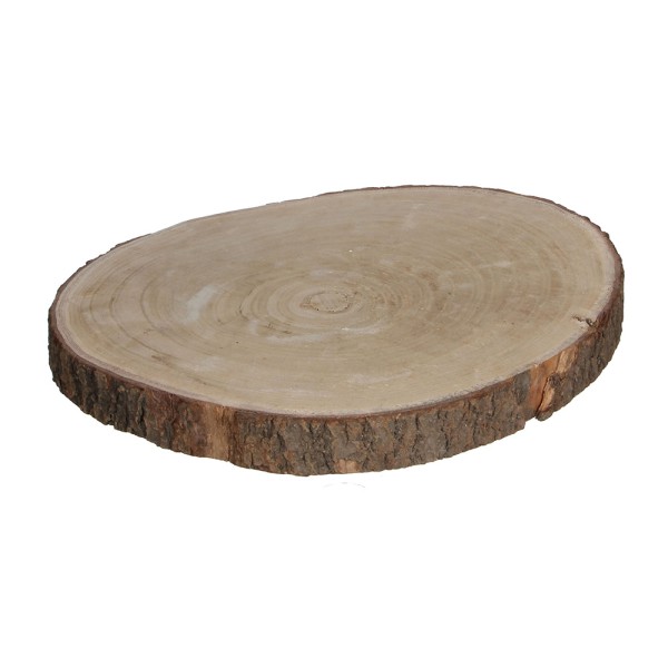 Base decorativa tronco de madeira ø34x4cm