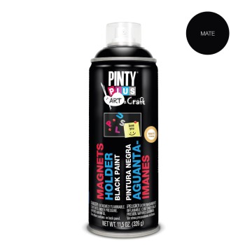 Pintura em spray pintyplus art & craft 520cc pintura magnetica preta pi104