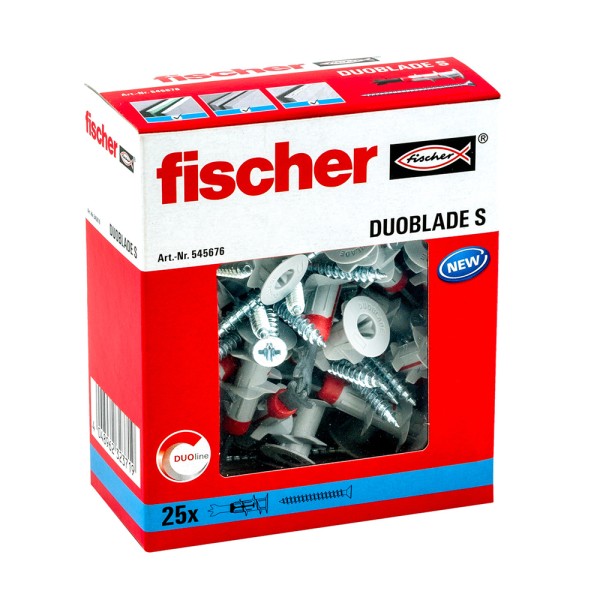 Pack 25 buchas duoblade s + parafuso 545676 fischer