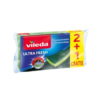 Esfregão ultra fresh com esponja 2+1 anti-bactérias 164001 vileda
