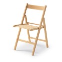 Cadeira dobrável de madeira natural 79x42,5x47,5cm