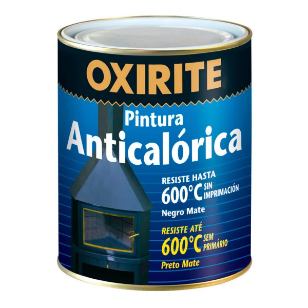 Oxirite metal pintura resistente ao calor preto mate 0.375l 5398040