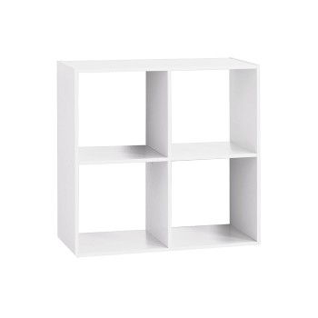 Estante madeira cor branco para 4 caixas de organização 67.6x32x67.6cm astigarraga