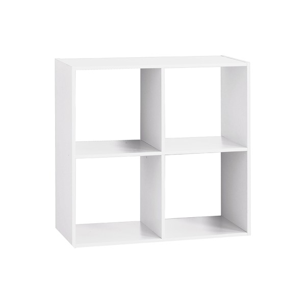Estante madeira cor branco para 4 caixas de organização 67.6x32x67.6cm astigarraga