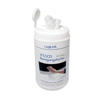 Toalhetes de limpeza para ecrãs (100unid.) logilink