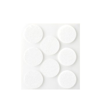 Pack 8 feltros adesivos sinteticos brancos, ø27mm plasfix inofix