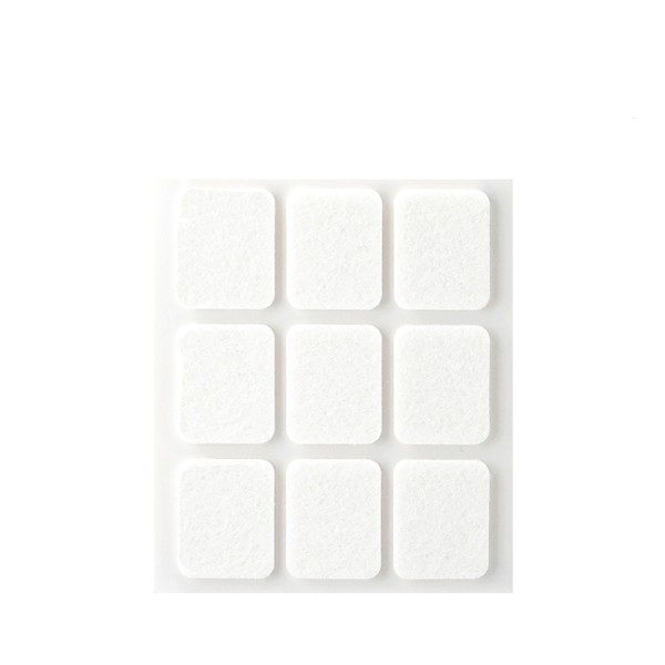 Pack 9 feltros adesivos sinteticos brancos, 29x23mm plasfix inofix