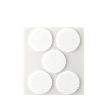 Pack 5 feltros adesivos sinteticos brancos, ø34mm plasfix inofix