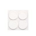 Pack 4 feltros adesivos sinteticos brancos, ø38mm plasfix inofix