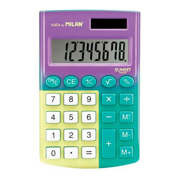 Blíster calculadora pocket sunset 8 dígitos milan