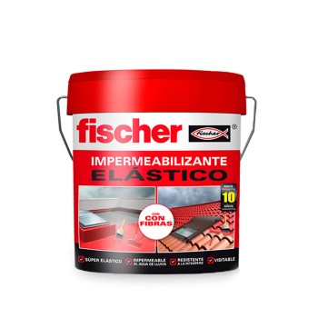 Impermeabilizante 4l vermelho com fibras 547156 fischer