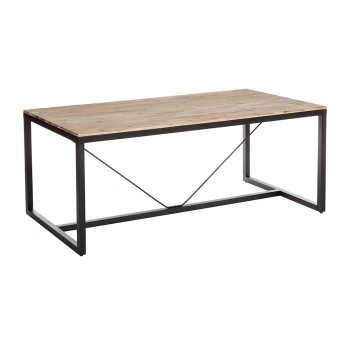 Mesa de jantar de madeira natural acacia modelo edena 180x90x75cm