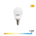 Lâmpada esférica led e14 8,5w 1000lm 6400k luz fria ø4,5x8,7cm edm