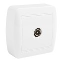 Tomada de sinal único para televisão 74x72x28mm superficie mural solera mur94u