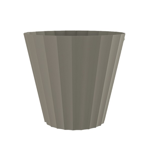 Vaso de injeção doric cor taupe ø26x23cm