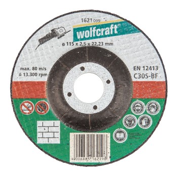 Disco de corte para pedra ø115x2,5x22,23mm 1621099 wolfcraft