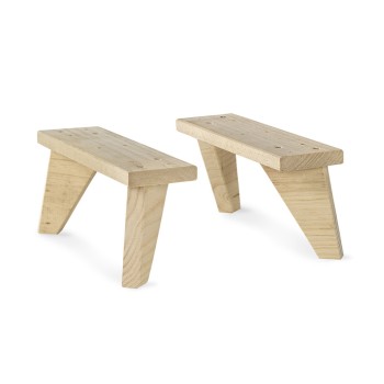 Jogo de 2 patas dinamic de pinho maciço 13,5x9x31cm astigarraga