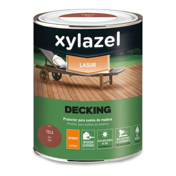 Xylazel protetor de soalhos de madeira de longa duração decking teca 0,750l