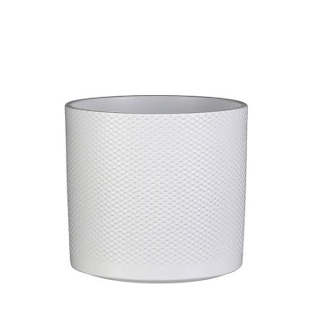 Vaso de cerâmica era cor branco ø23x21,5cm