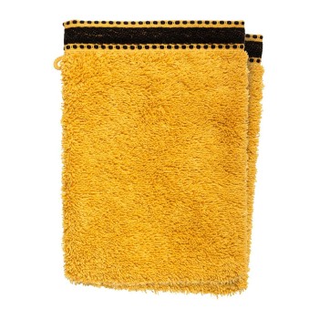 Pack 2 unid. luvas-toalha banho premium cor mostarda 15x21cm
