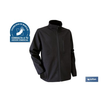 CASACO SOFT SHELL PRETO...